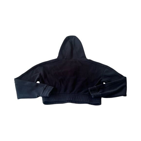Alphalete Woman’s S Capital Cropped Hoodie Black Sweatshirt Workout - Picture 5 of 5